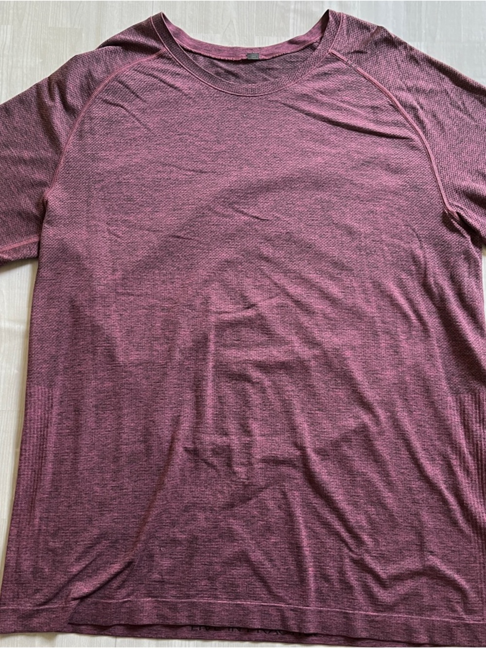 Lululemon Metal Vent Tech Shirt Men's XL Maroon "Live In Practice" Workout Gym